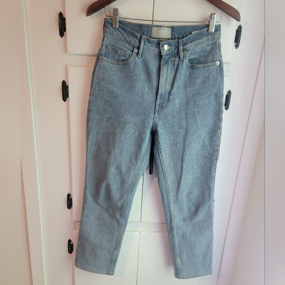 Everlane Organic Cheeky Lightwash Denim Jeans 25 Crop